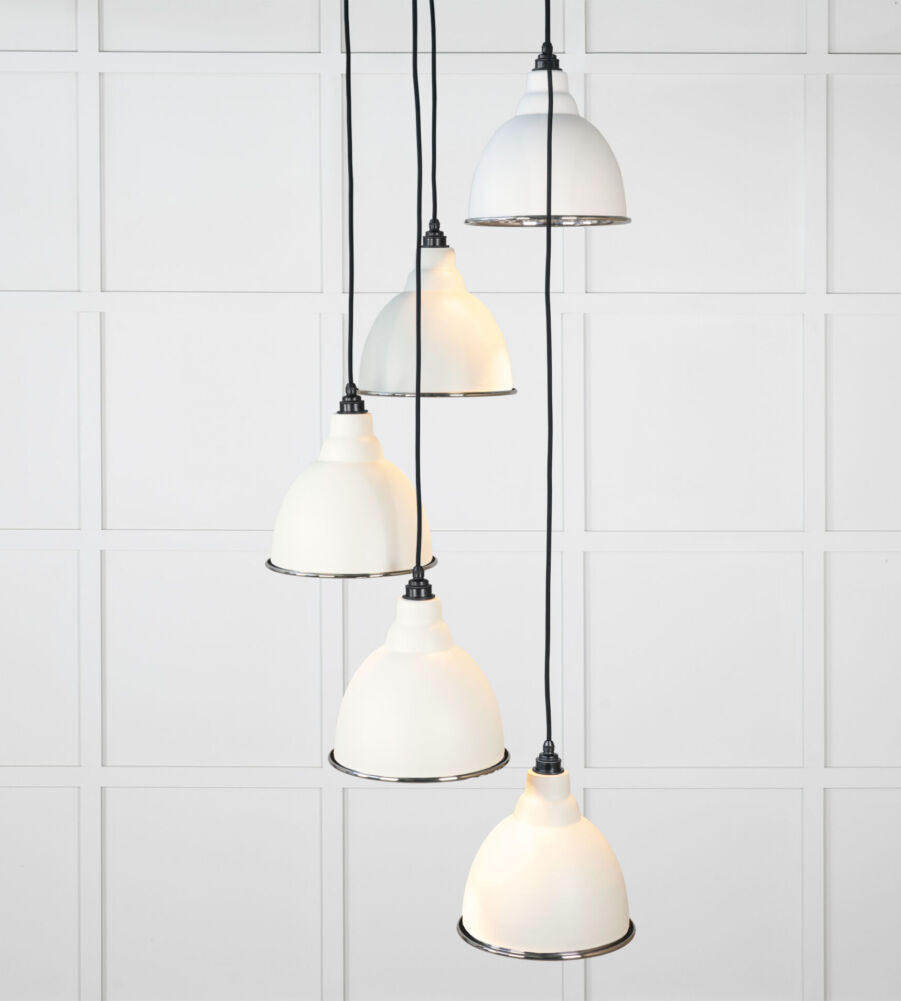 From The Anvil Hammered Nickel Brindley Cluster Pendant in Teasel