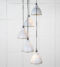 From The Anvil Hammered Brass Brindley Cluster Pendant in Birch