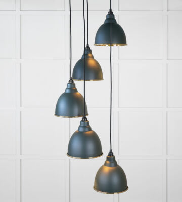 From The Anvil Hammered Brass Brindley Cluster Pendant in Dingle
