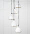 From The Anvil Hammered Brass Brindley Cluster Pendant in Flock