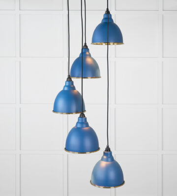 From The Anvil Hammered Brass Brindley Cluster Pendant in Upstream