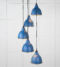 From The Anvil Hammered Brass Brindley Cluster Pendant in Upstream