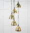 From The Anvil Hammered Brass Brindley Cluster Pendant