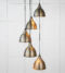 From The Anvil Aged Brass Brindley Cluster Pendant