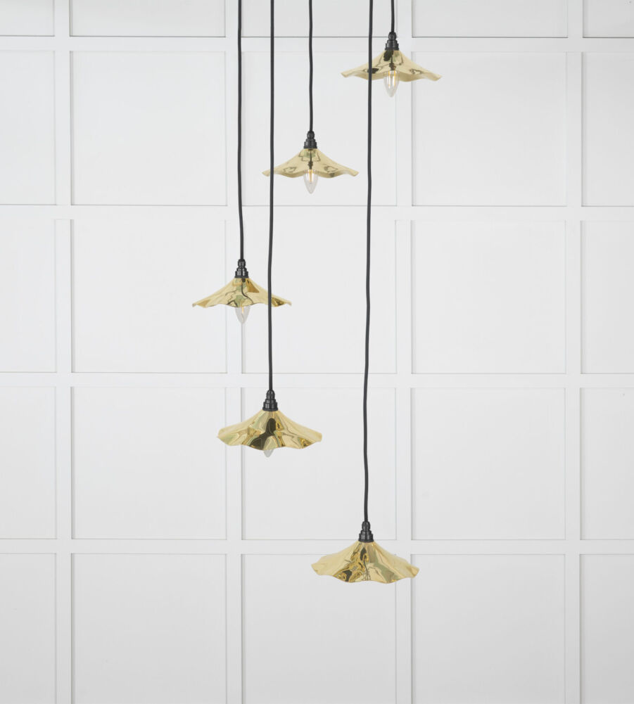 From The Anvil Smooth Brass Flora Cluster Pendant - Image 3