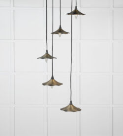 From The Anvil Aged Brass Flora Cluster Pendant - Image 3