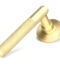 From The Anvil Satin Brass Brompton Lever on Rose Set (Beehive)