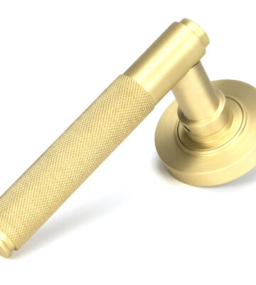 From The Anvil Satin Brass Brompton Lever on Rose Set (Plain) – Unsprung