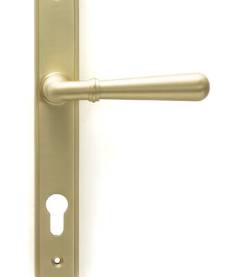 From The Anvil Satin Brass Newbury Slimline Lever Espag. Lock Set