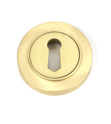 From The Anvil Satin Brass Round Escutcheon (Plain)