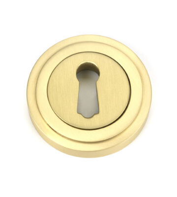 From The Anvil Satin Brass Round Escutcheon (Art Deco)