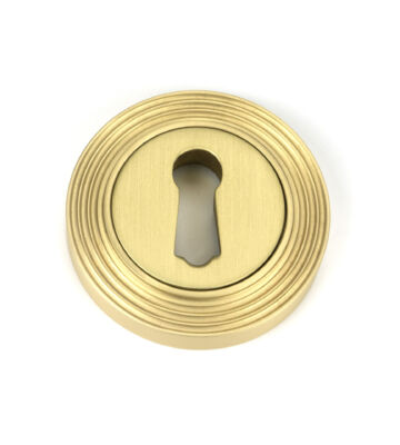 From The Anvil Satin Brass Round Escutcheon (Beehive)