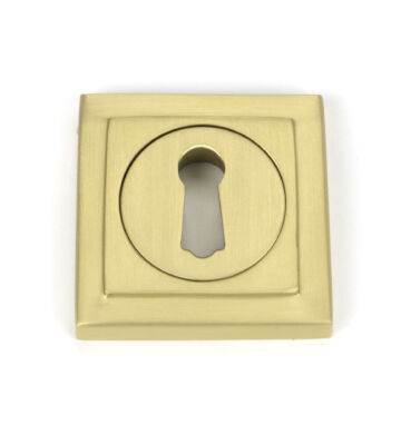 From The Anvil Satin Brass Round Escutcheon (Square)