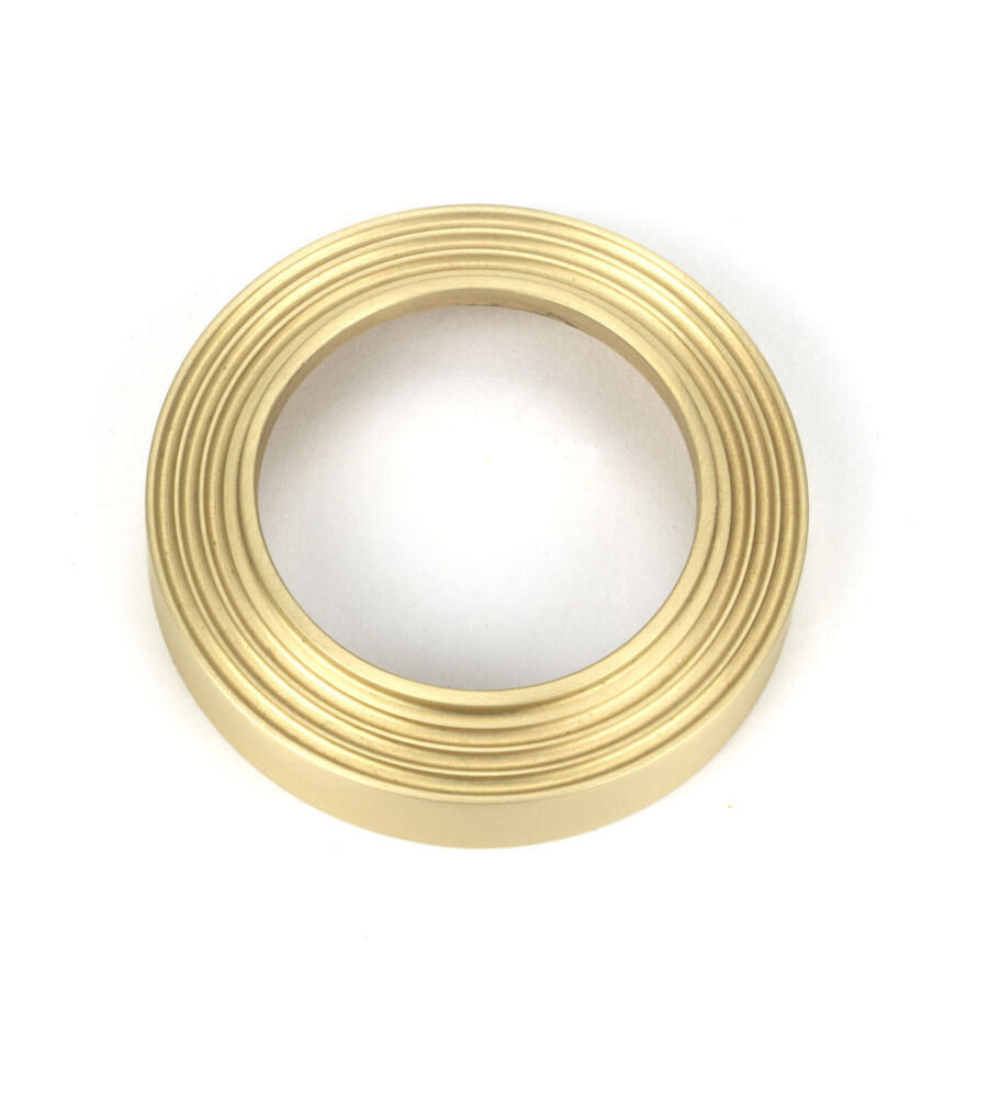 From The Anvil Satin Brass Round Euro Escutcheon (Beehive) - Image 3