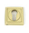 From The Anvil Satin Brass Round Euro Escutcheon (Square)