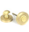 From The Anvil Satin Brass Round Thumbturn Set (Art Deco)