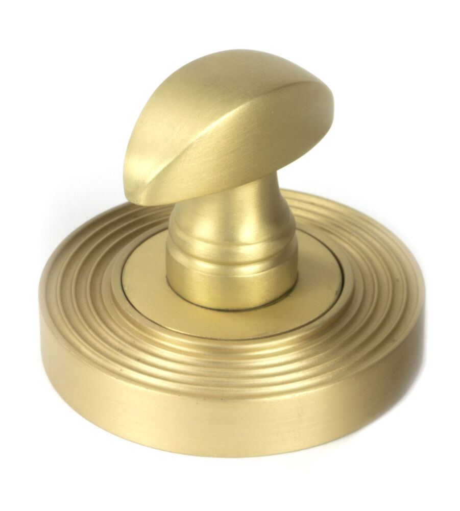 From The Anvil Satin Brass Round Thumbturn Set (Beehive) - Image 3
