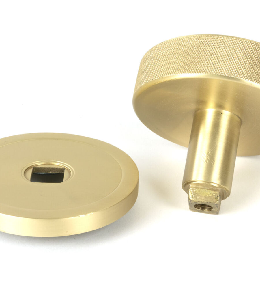 From The Anvil Satin Brass Brompton Centre Door Knob (Plain) - Image 3