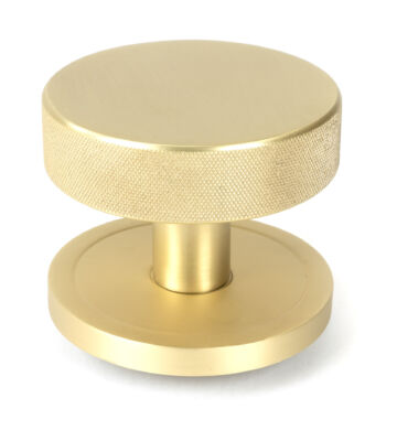 From The Anvil Satin Brass Brompton Centre Door Knob (Plain)