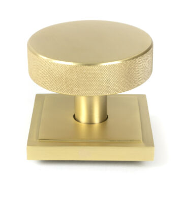 From The Anvil Satin Brass Brompton Centre Door Knob (Square)
