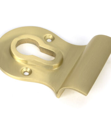 From The Anvil Satin Brass Euro Door Pull