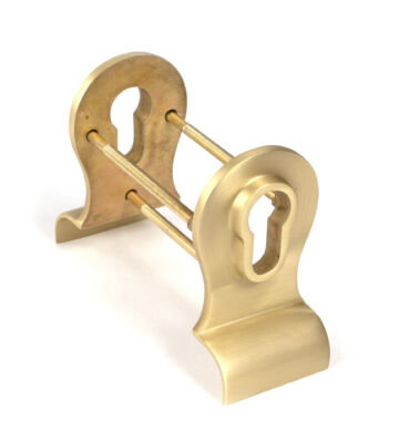 From The Anvil Satin Brass 50mm Euro Door Pull (Back To Back Fixings)