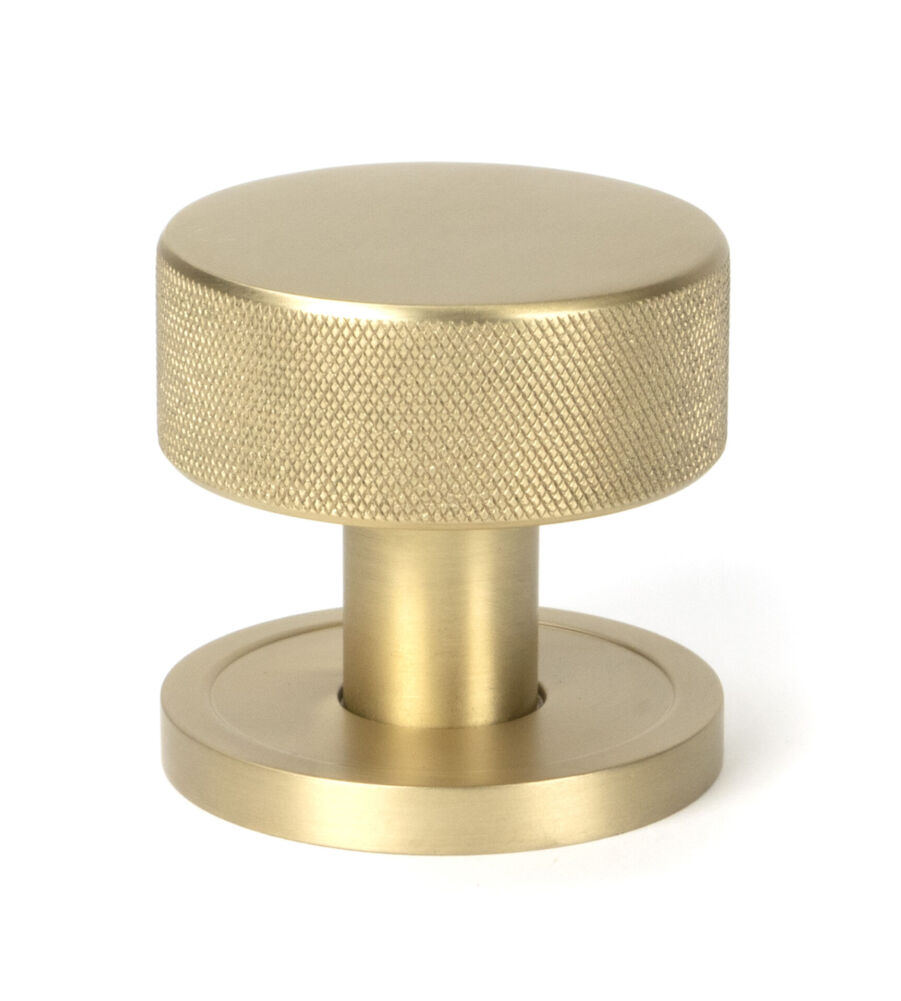 From The Anvil Satin Brass Brompton Mortice/Rim Knob Set (Plain) - Image 3