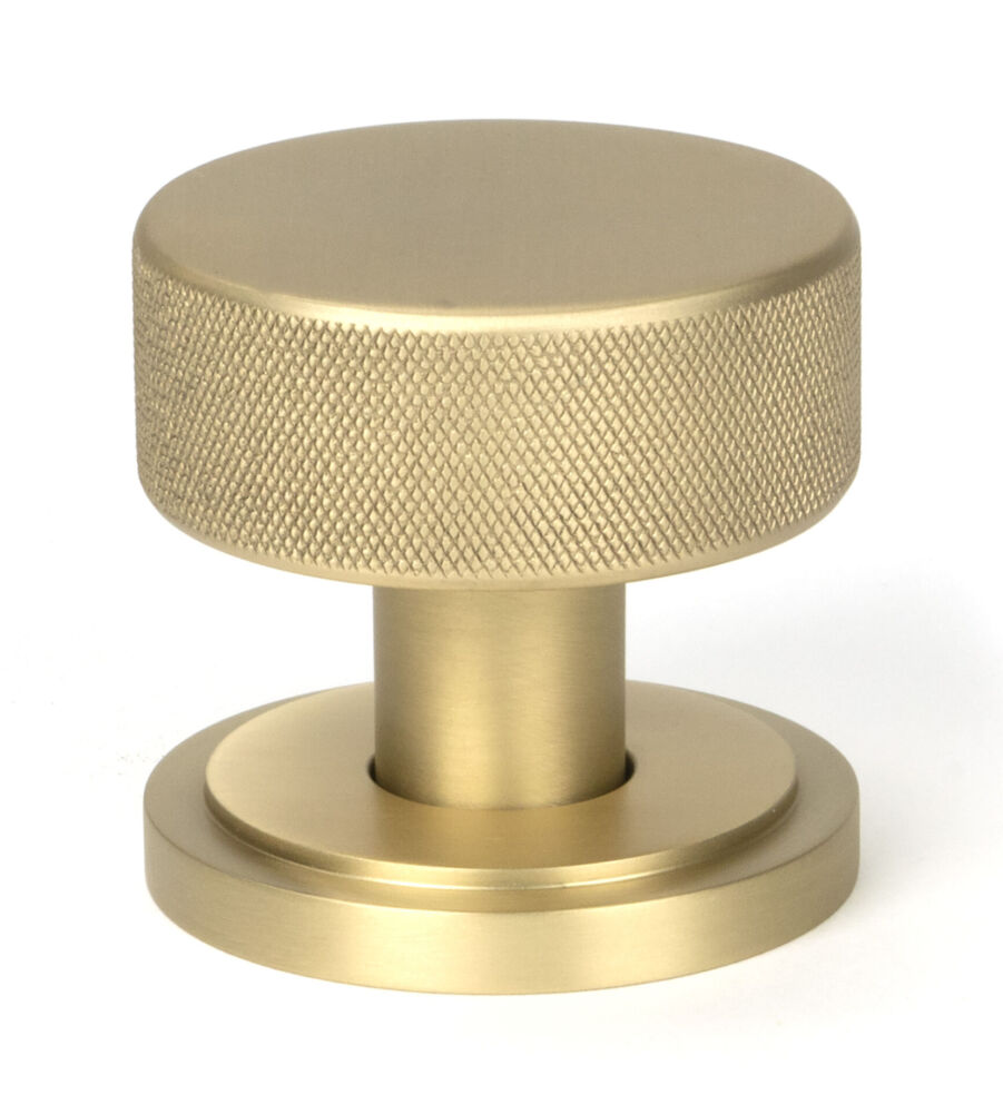 From The Anvil Satin Brass Brompton Mortice/Rim Knob Set (Art Deco) - Image 3