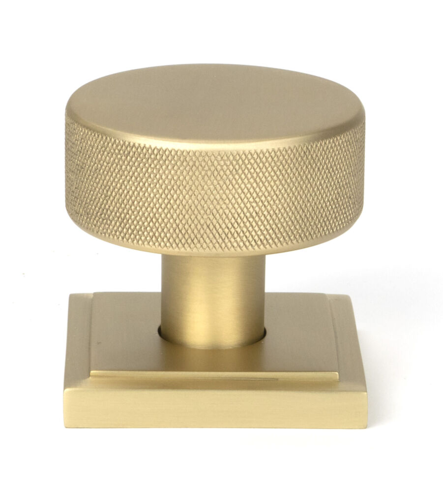 From The Anvil Satin Brass Brompton Mortice/Rim Knob Set (Square) - Image 3