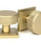 From The Anvil Satin Brass Brompton Mortice/Rim Knob Set (Square)
