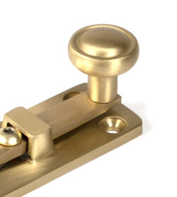 From The Anvil Satin Brass 4" Universal Bolt - Image 4
