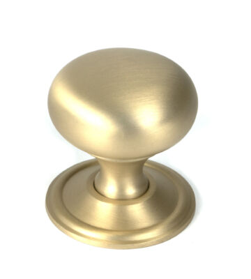 From The Anvil Satin Brass Mushroom Cabinet Knob 38mm