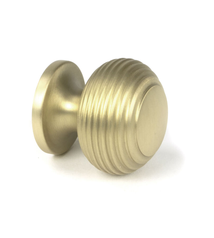 From The Anvil Satin Brass Beehive Cabinet Knob 30mm - Image 3