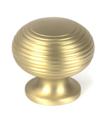 From The Anvil Satin Brass Beehive Cabinet Knob 40mm