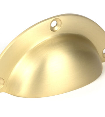 From The Anvil Satin Brass 4″ Plain Drawer Pull