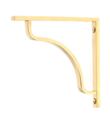 From The Anvil Polished Brass Abingdon Shelf Bracket (150mm X 150mm)