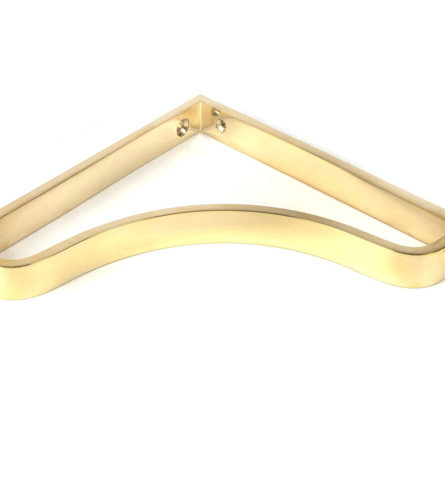 From The Anvil Polished Brass Abingdon Shelf Bracket (200mm x 200mm) - Image 3