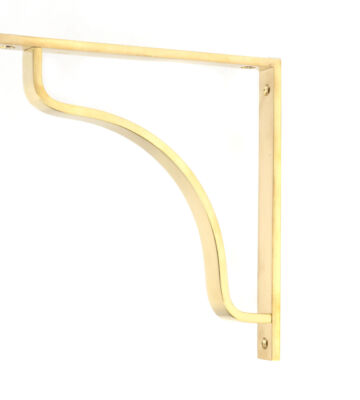 From The Anvil Polished Brass Abingdon Shelf Bracket (200mm X 200mm)