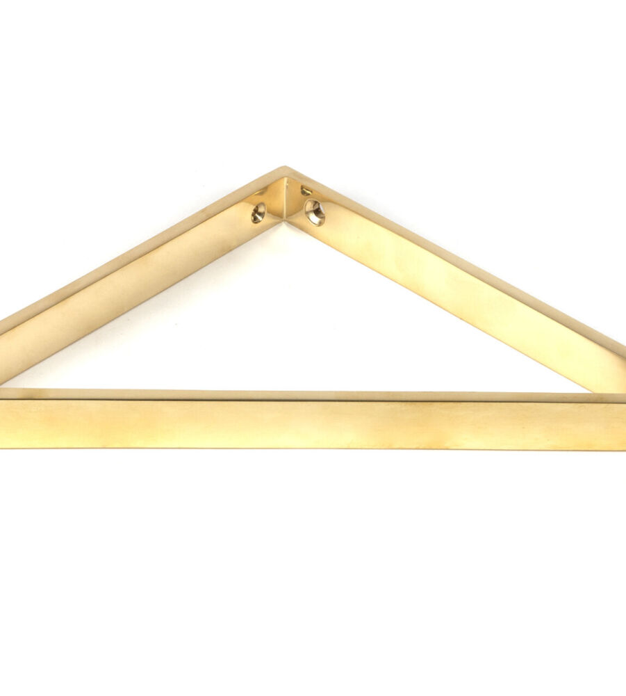 From The Anvil Polished Brass Barton Shelf Bracket (200mm x 200mm) - Image 3