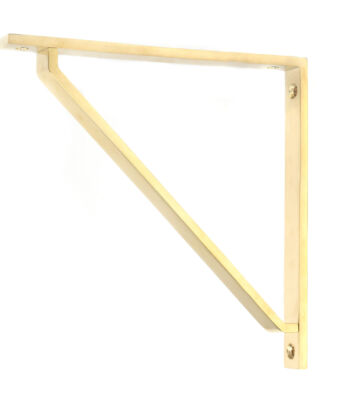 From The Anvil Polished Brass Barton Shelf Bracket (200mm X 200mm)