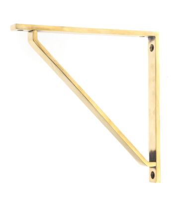 From The Anvil Aged Brass Barton Shelf Bracket (200mm x 200mm)