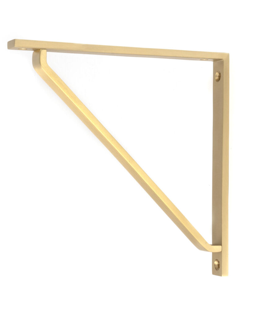 From The Anvil Satin Brass Barton Shelf Bracket (200mm x 200mm)