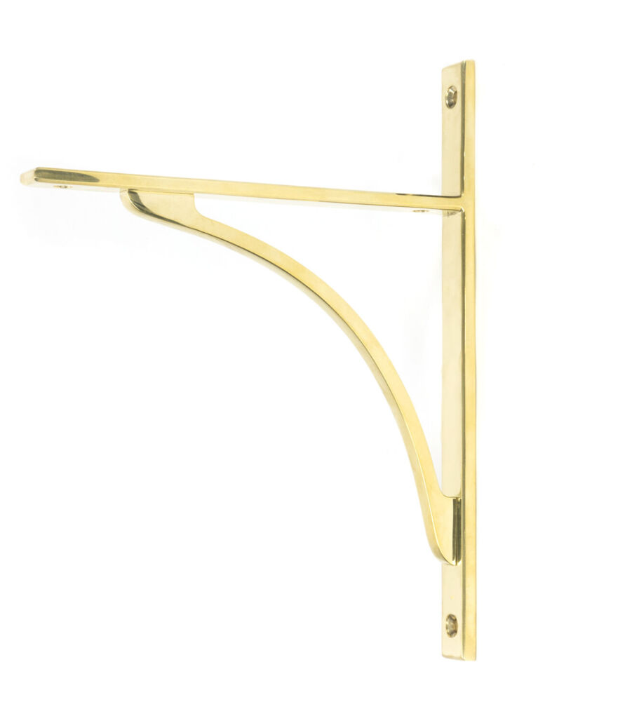 From The Anvil Polished Brass Apperley Shelf Bracket (260mm x 200mm)