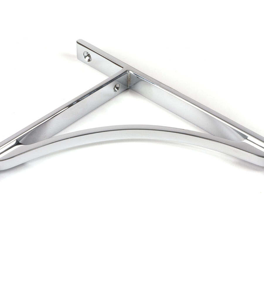 From The Anvil Polished Chrome Apperley Shelf Bracket (260mm x 200mm) - Image 3