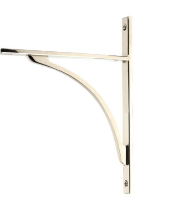 From The Anvil Polished Nickel Apperley Shelf Bracket (260mm x 200mm)
