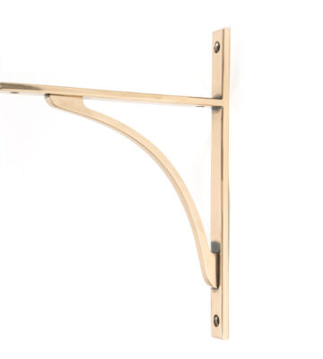 From The Anvil Polished Bronze Apperley Shelf Bracket (260mm x 200mm)