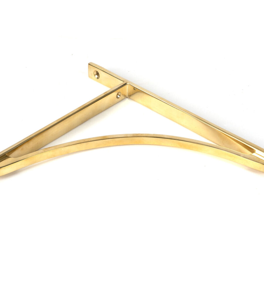 From The Anvil Polished Brass Apperley Shelf Bracket (314mm x 250mm) - Image 3