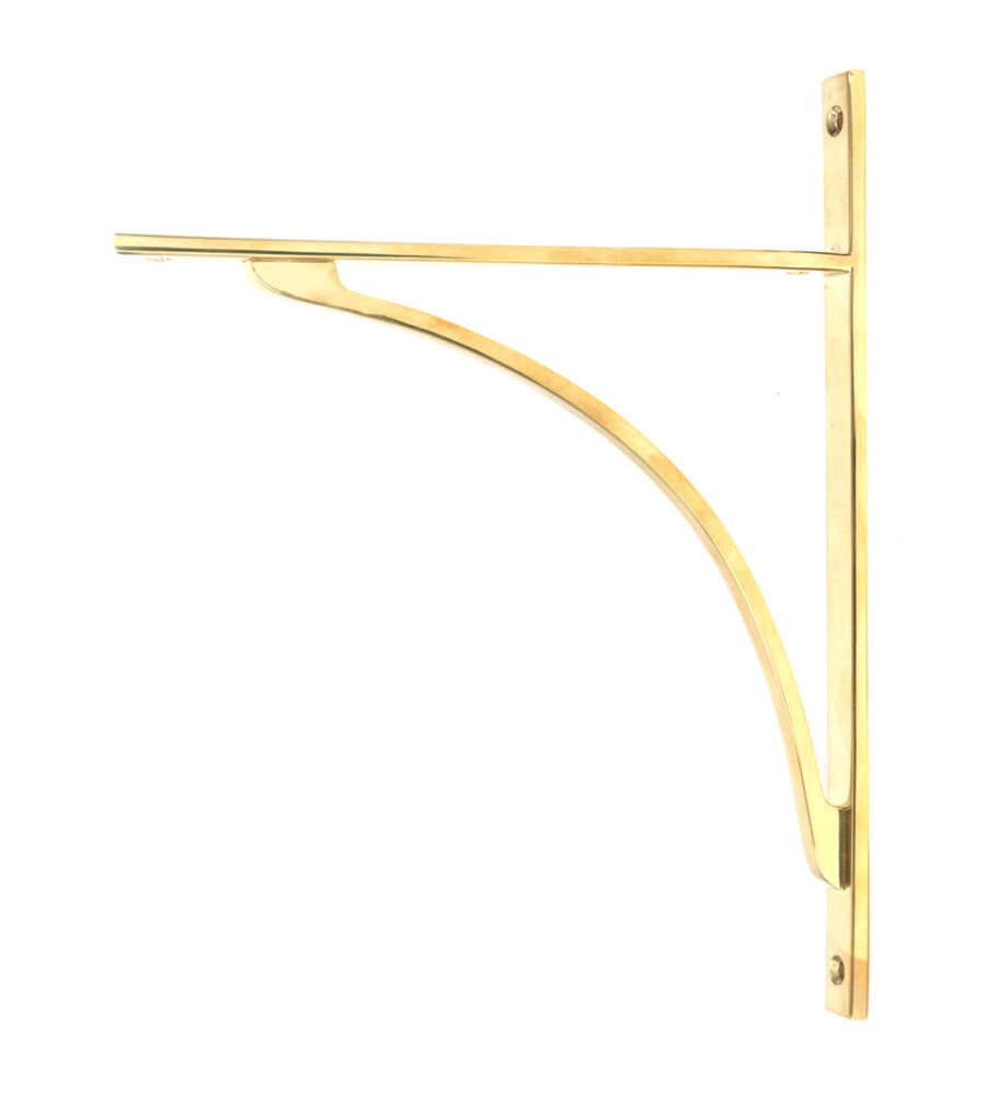 From The Anvil Polished Brass Apperley Shelf Bracket (314mm x 250mm)