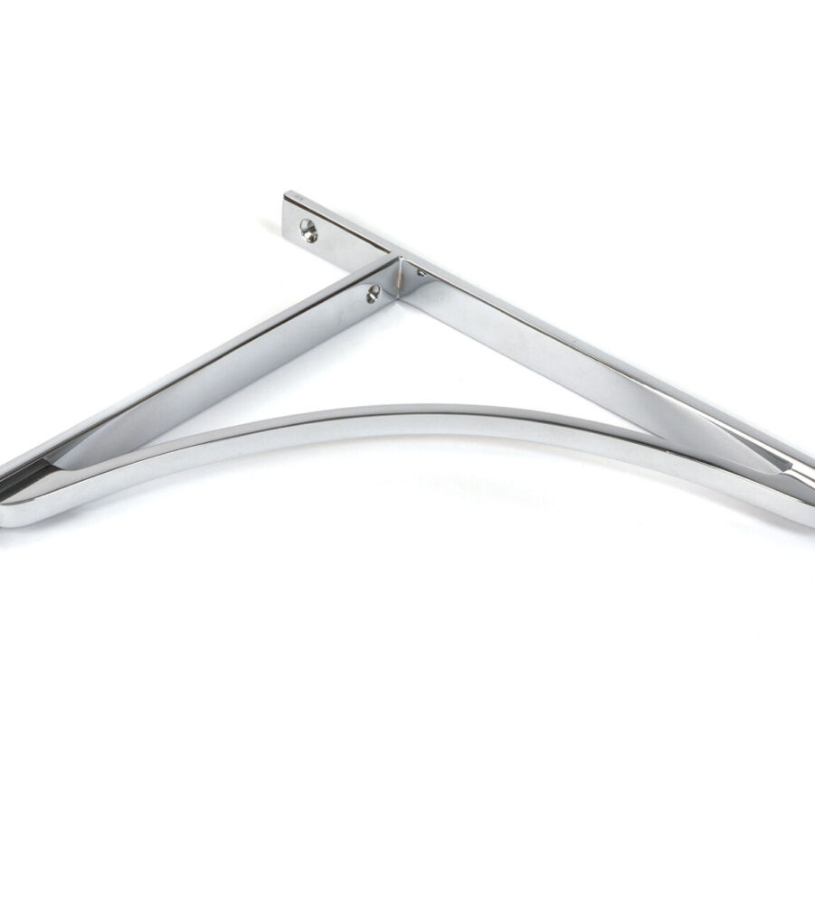 From The Anvil Polished Chrome Apperley Shelf Bracket (314mm x 250mm) - Image 3