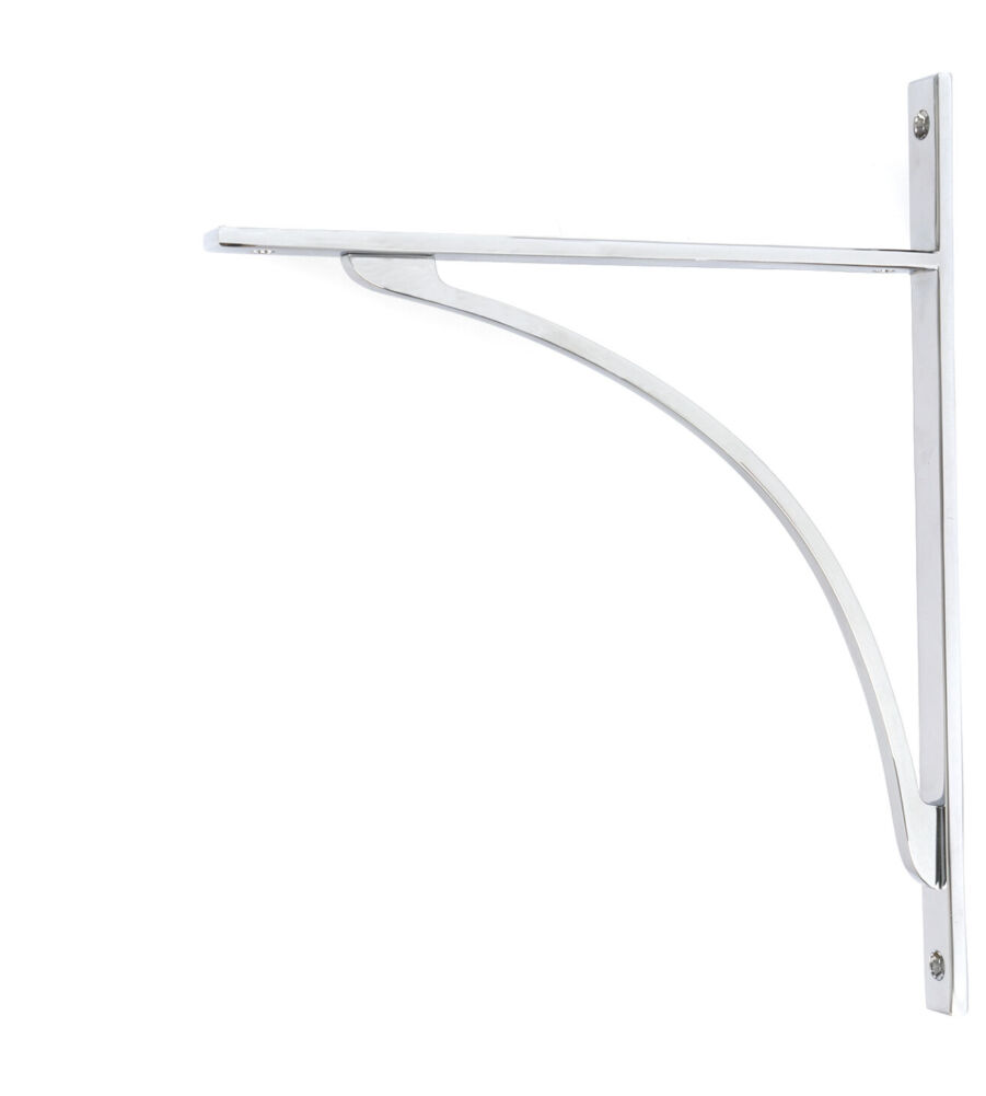 From The Anvil Polished Chrome Apperley Shelf Bracket (314mm x 250mm)